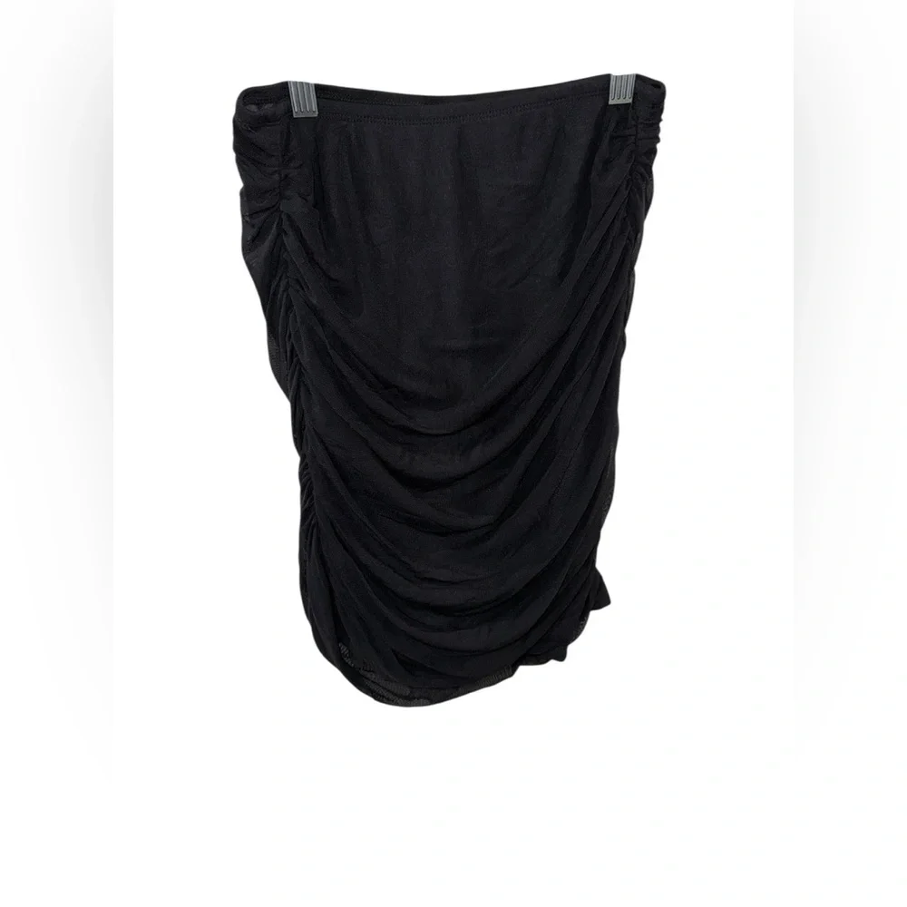 SHEIN Black Ruched Pencil‎ Skirt